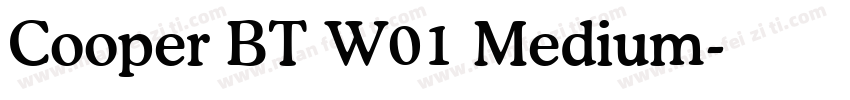 Cooper BT W01 Medium字体转换
